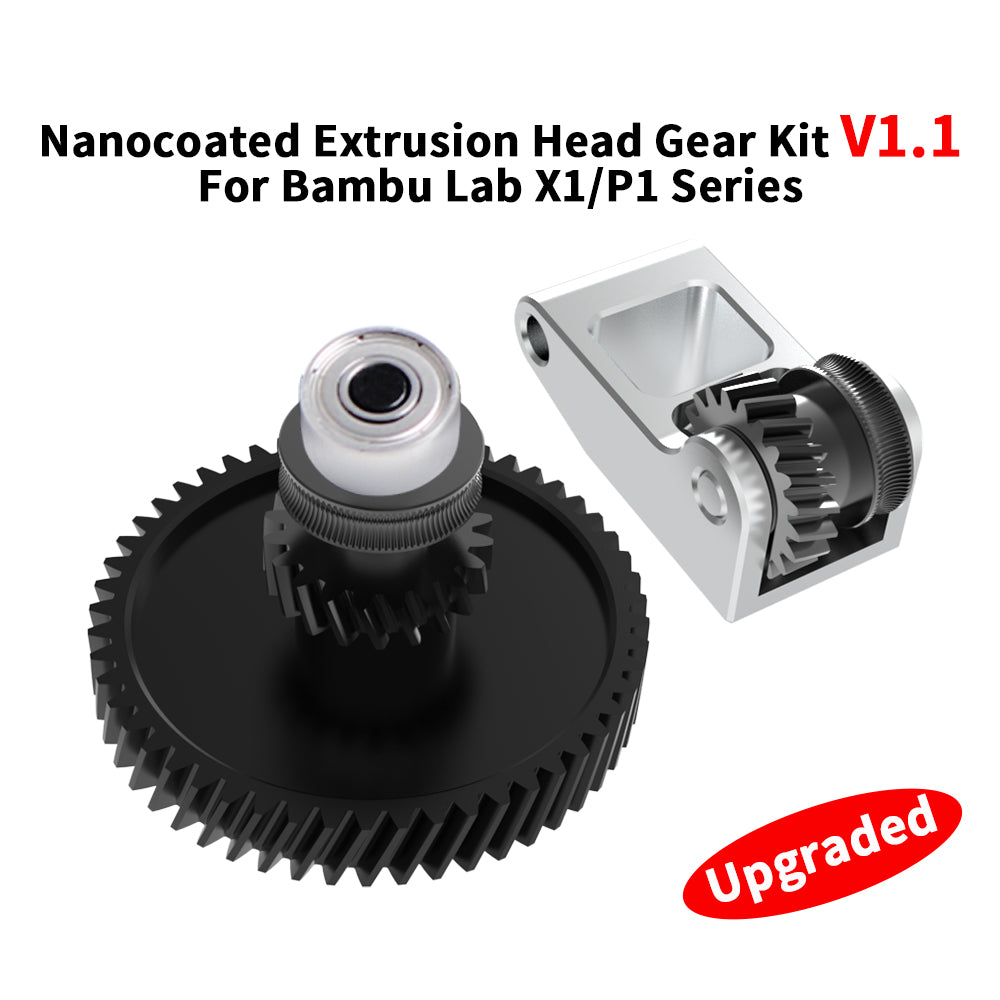 Upgrade Gear For Bambu Lab X1/P1P/P1S CNC POM Nanocoated Gear V1.1 Kit High-precision Integrated Design for Bambu 3D Printers