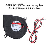 FYSETC 3D Printer Fan 5015 DC 24V Turbo Cooling Fan For BLV Voron2.4 SB Vzbot 3D Printer Accessories