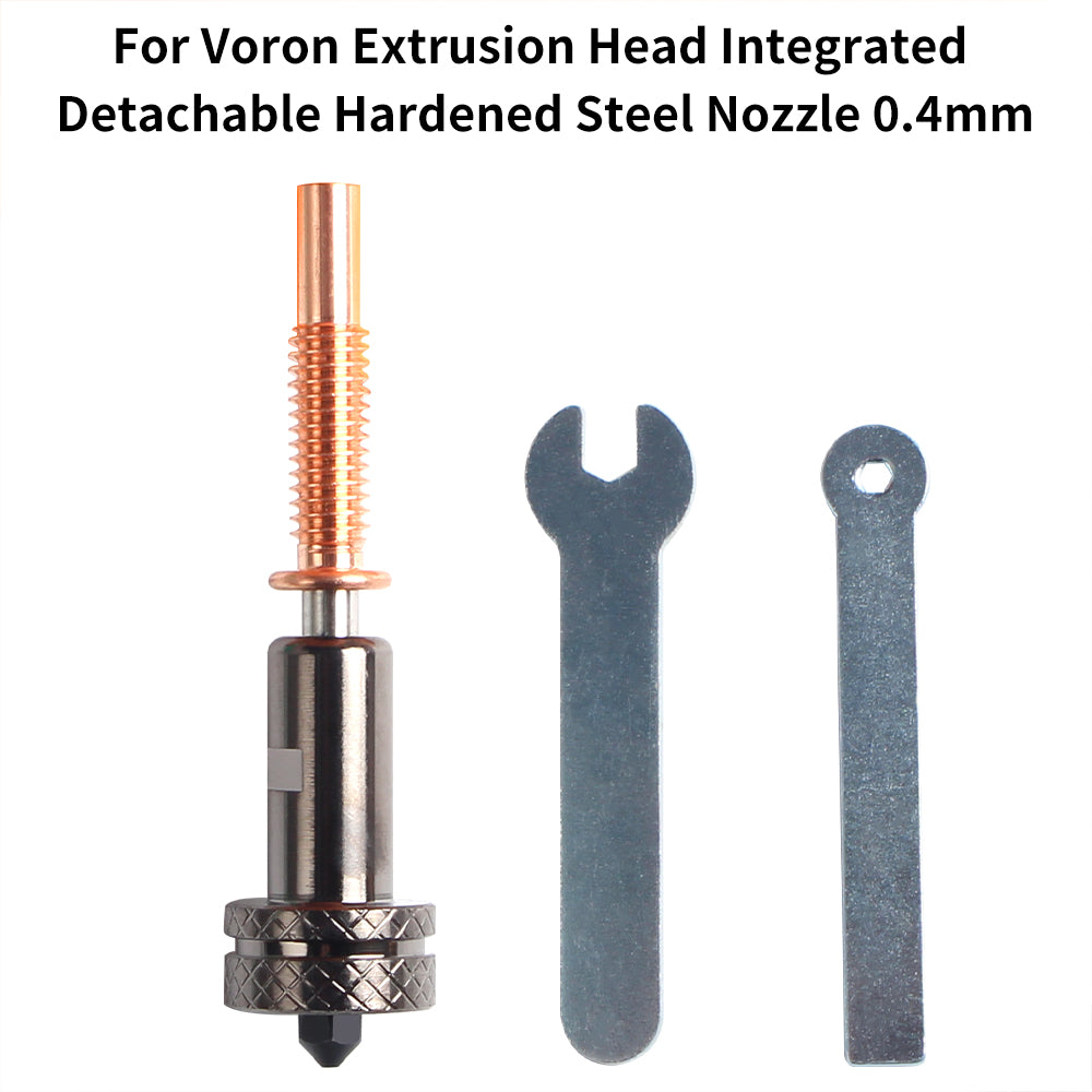 Latest Upgraded High Flow Hotend Voron Integrated Detachable with Hardened Steel 0.4mm Nozzle Titanium/TC4 Material Parts