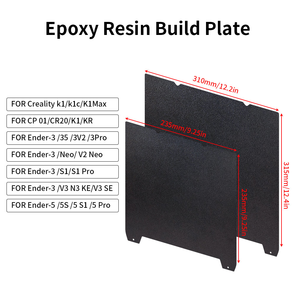 Epoxy Resin 235X235mm 315X310mm Build Plate High Quality 3D Printer Print Bed Platform for for Creality K1 Max_Ender-3 V3/Plus