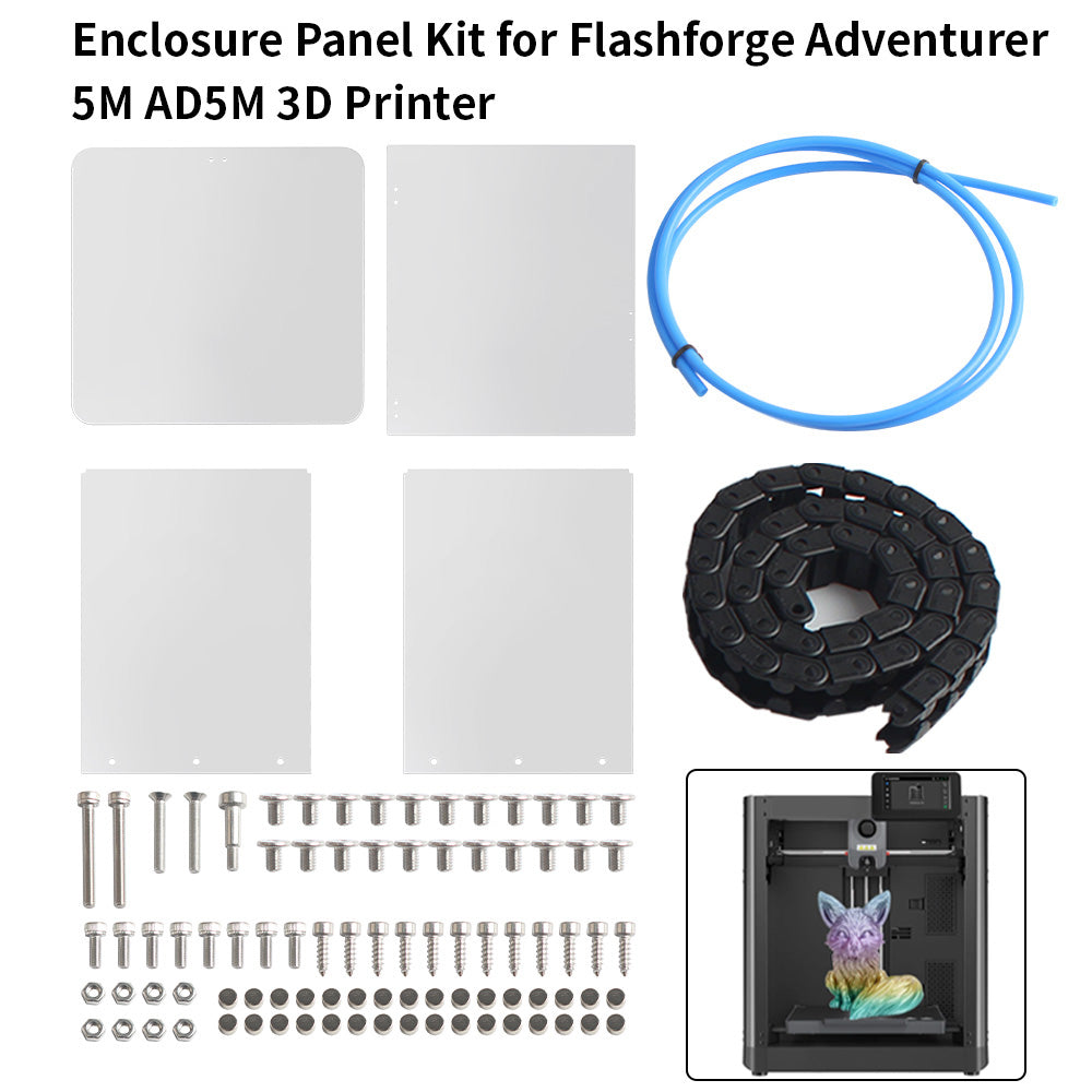 FSYETC Enclosure Panel Kit Transparent Polycarbonate PC Sheet 3MM Thickness For Flashforge Adventurer 5M AD5M 3DPrinter