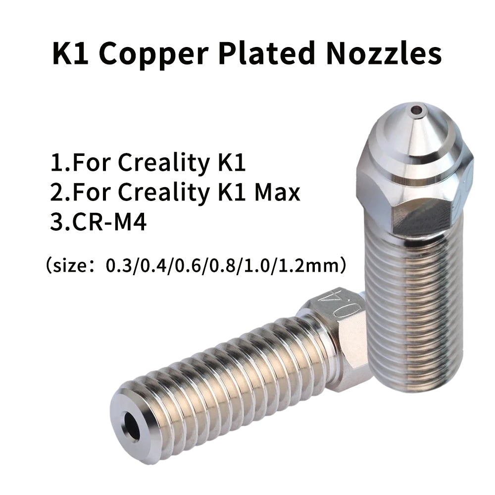 FYSETC Hardened Steel Plated Copper 0.3/0.4/0.6/0.8/1.0/1.2mm For CREALITY Ender 3 V3 KE K1/k1 Max High Temperature Wear Resistant