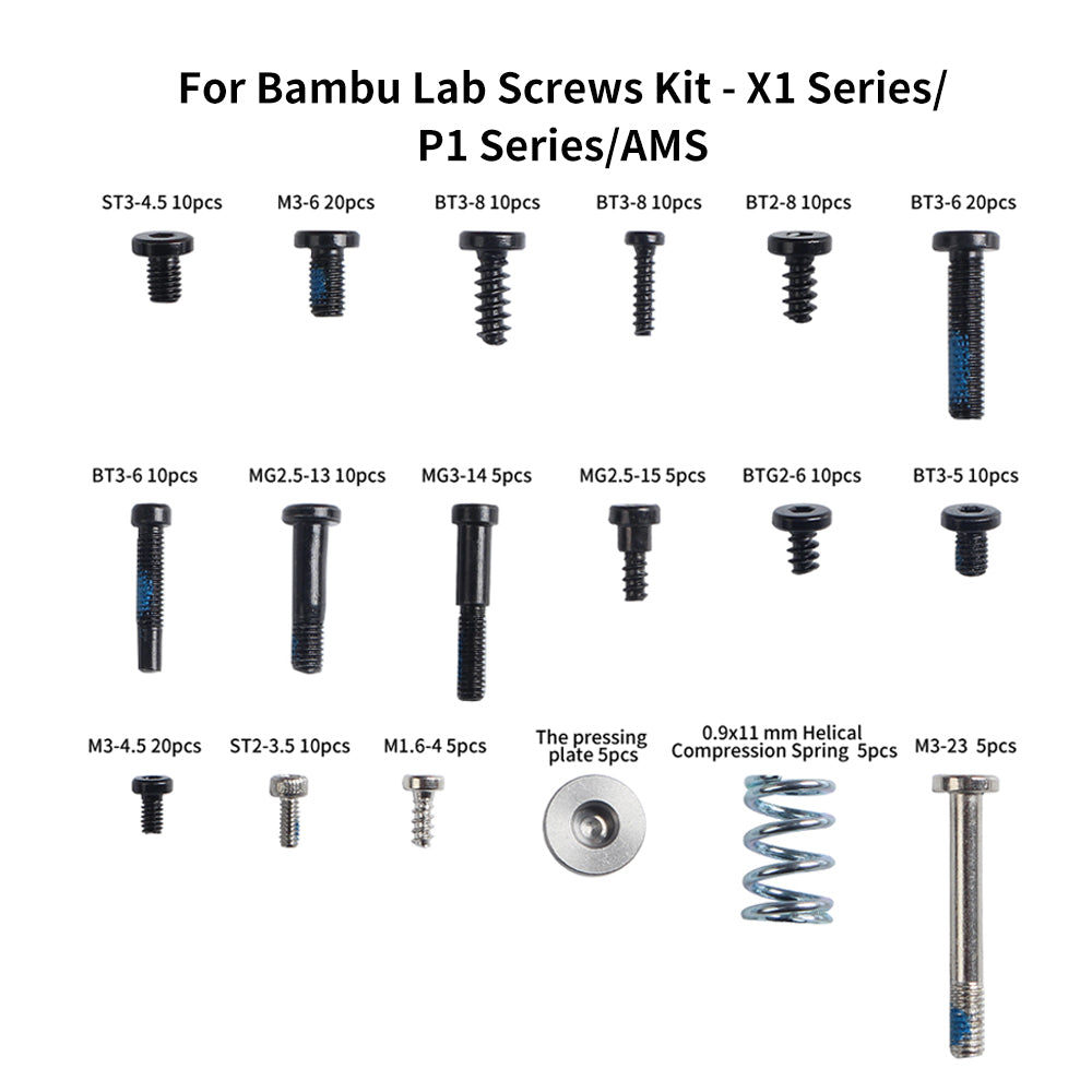 For Bambu Lab X1 P1 AMS Screws Kit High Quality Brand Replacesment Original Screws Kit For Bambu X1/P1/AMS 3D Printer Parts