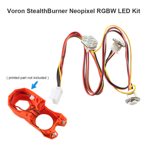 FYSETC Voron StealthBurner LED Kit NeoPixel RGBW Mini Button PCB Leds PTFE  Wiring Harness For Voron2.4 Trident 3D Printer Parts