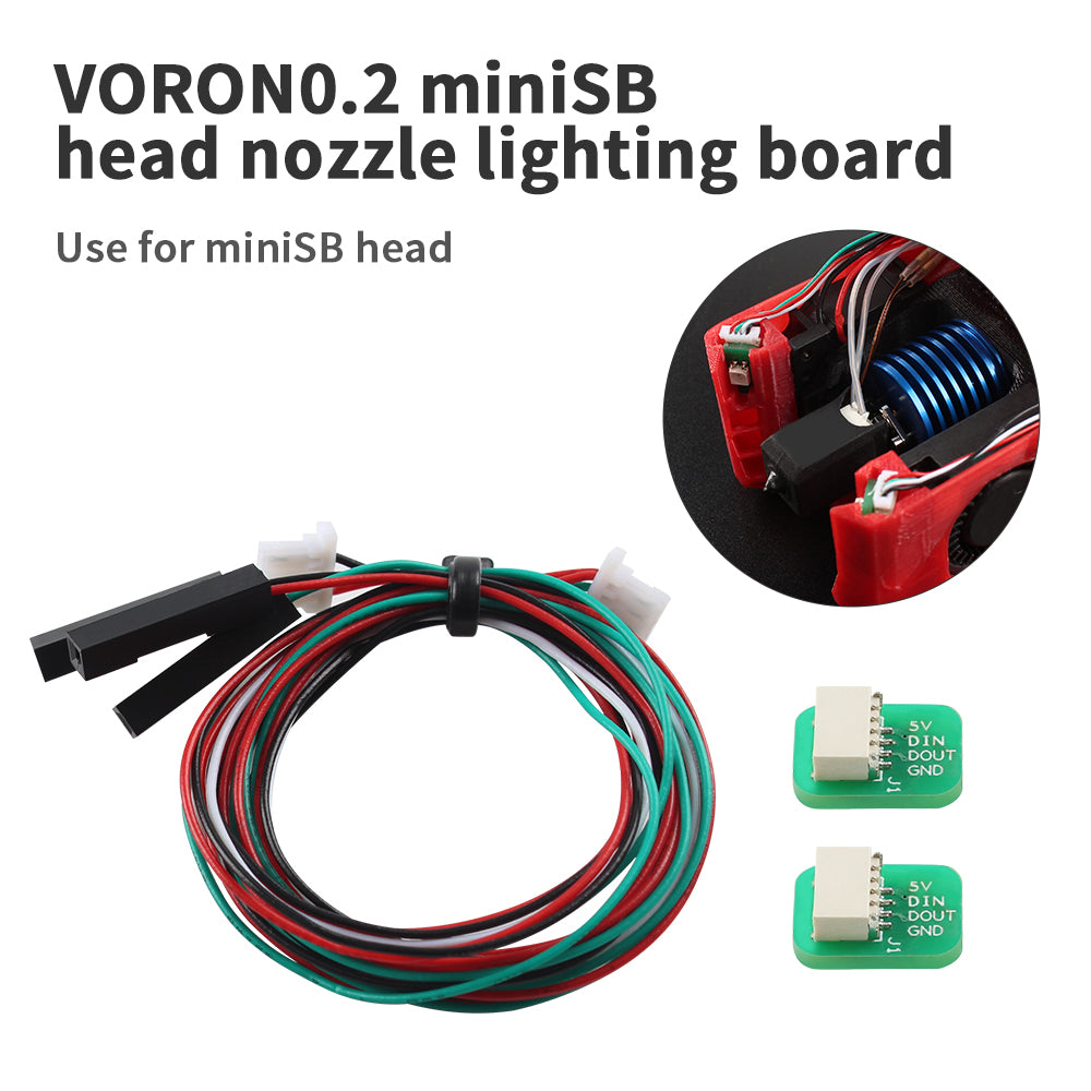 VORON 0.2 Nozzle LED Lighting Board 5V Mini SB Head Hotend Lamp for Voron 0.2 Mini Stealthburner Extruder 3D Printer Accessories