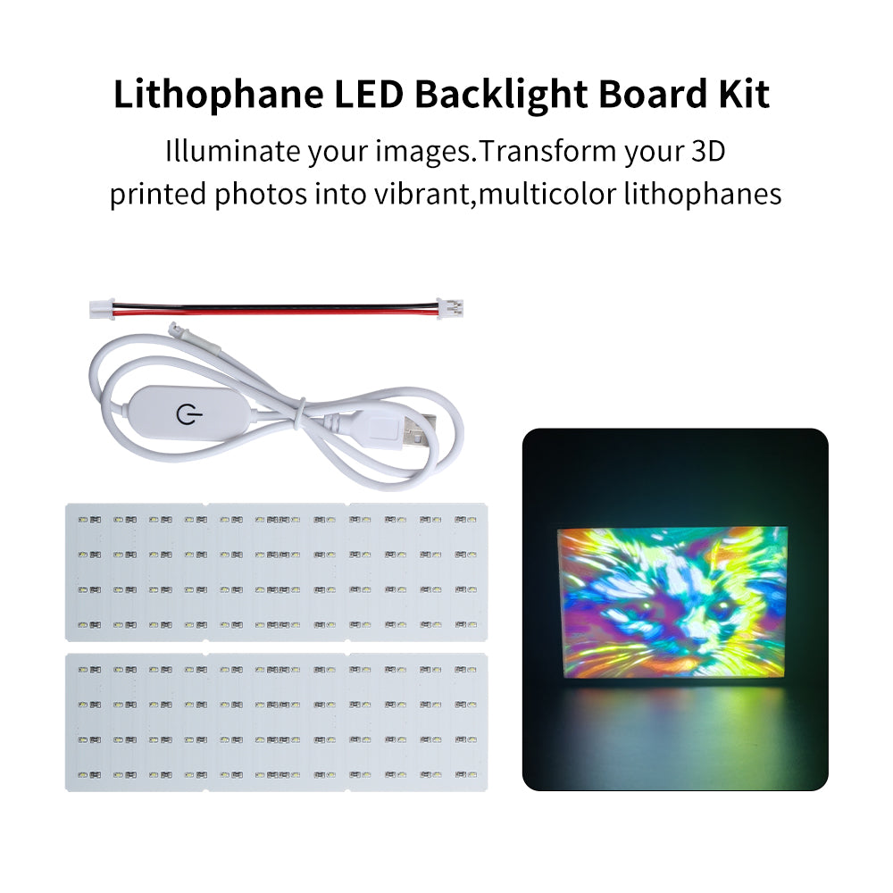 For Bambu lab Lithophane LED Backlight Board Kit DIY Lithophane Photo model for Bambu P1 X1 A1 A1 mini 3d Printers