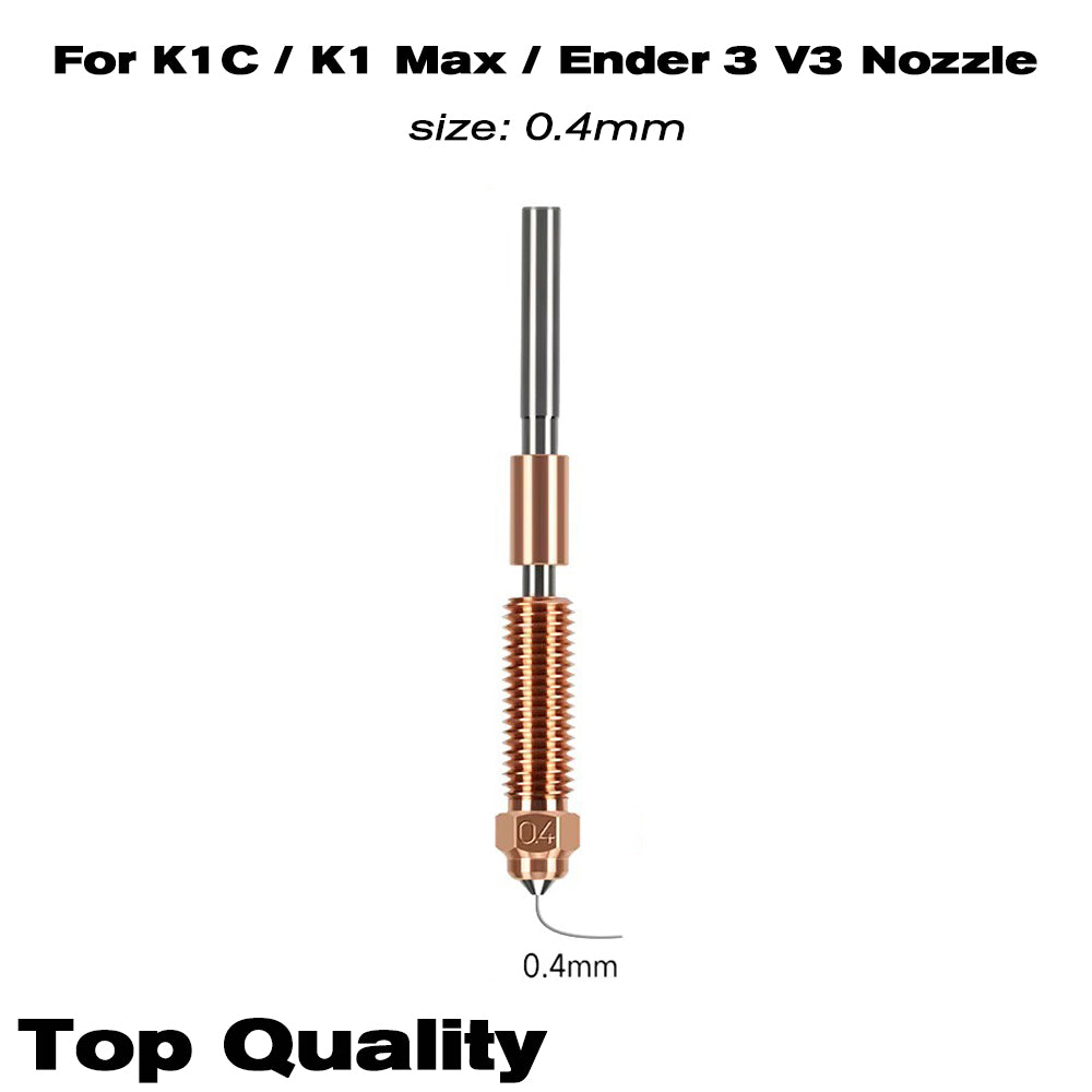 For Creality K1C K1 Max Ender-3 V3 Unicorn Quick-Swap 0.4mm Nozzle Kit High Temperature Resistance High Follow Upgraded Hotend