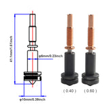 Upgraded High Flow 0.4mm/0.6mm Nozzles Hardened Steel/Copper/Titanium /TC4 Material For REVO Hotends