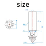 FYSETC Hardened Steel Plated Copper 0.3/0.4/0.6/0.8/1.0/1.2mm For CREALITY Ender 3 V3 KE K1/k1 Max High Temperature Wear Resistant