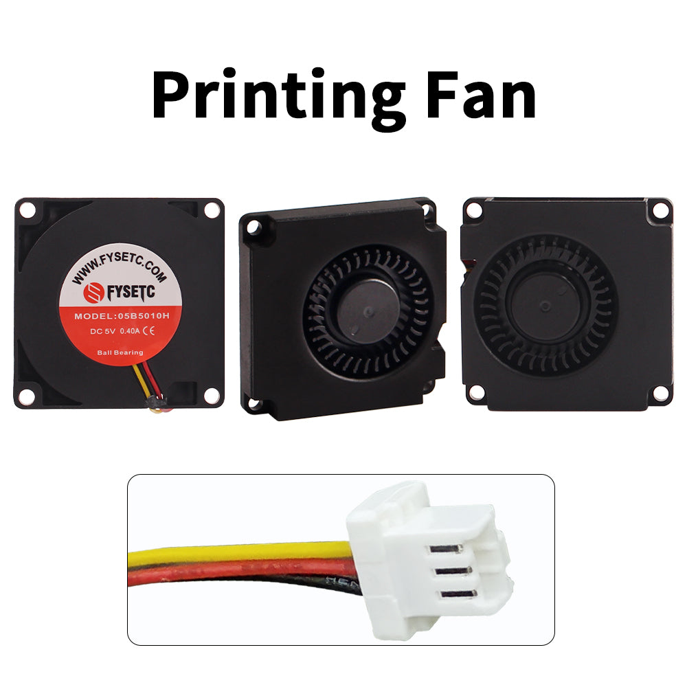 For Prusa MK4/XL 4010 5010 Fan Turbo Blower Fan Double Ball 5V DC Fans ...