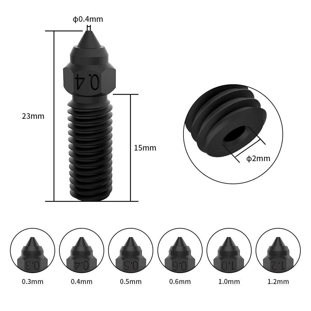 Top Quality Hardened Steel V6 Nozzles For High Temperature 3D Printing –  FYSETC OFFICIAL WEBSITE