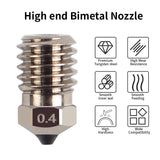 For Bambu Lab X1/P1 Hotend Bimetallic Hardened Steel Nozzles 0.2/0.4/0.6/0.8mm High Quality High Printing 3D Printer Nozzle