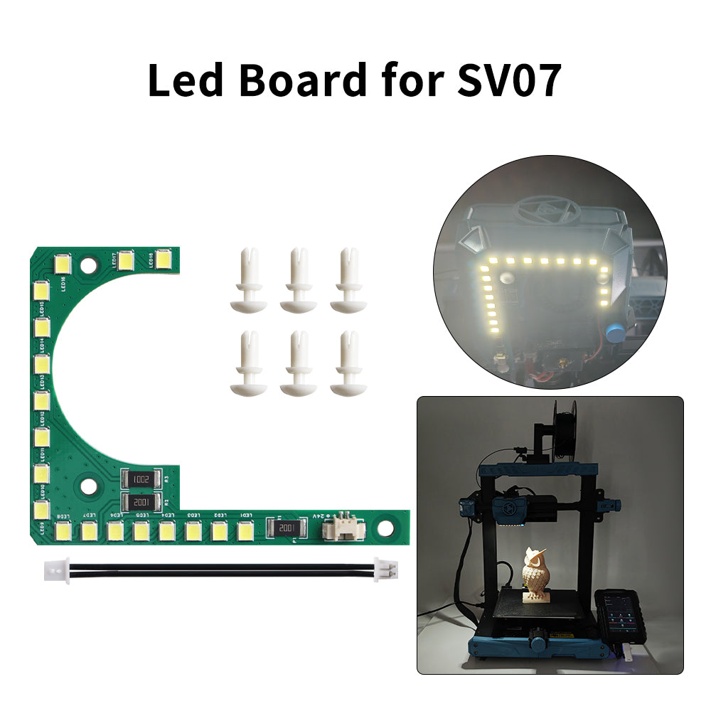 For SV07 LED Light Board High Brightness Lighting Easy to Install for SV07 3D printer Parts