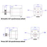 For Creality K1/K1C/K1 MAX 42-40 and 42-60 Stepper Motor Stepper 42 Motor 40MM 60MM Height Square Motors 3D Printer Parts