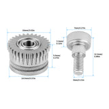 FYSETC All Metal Filament Drive Gear Nickel-plated High Hardness And DLC Coating Nickel-plated High Hardness Filament Drive Gear For Creality K1/K1MAX/K1C EXtruder Kit