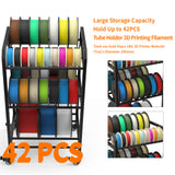 3D Printer Filament Storage Rack Wide Rolling Filament Spool Holders Racks with Wheels Heavy Duty Metal Shelf for PLA/ABS/TPU