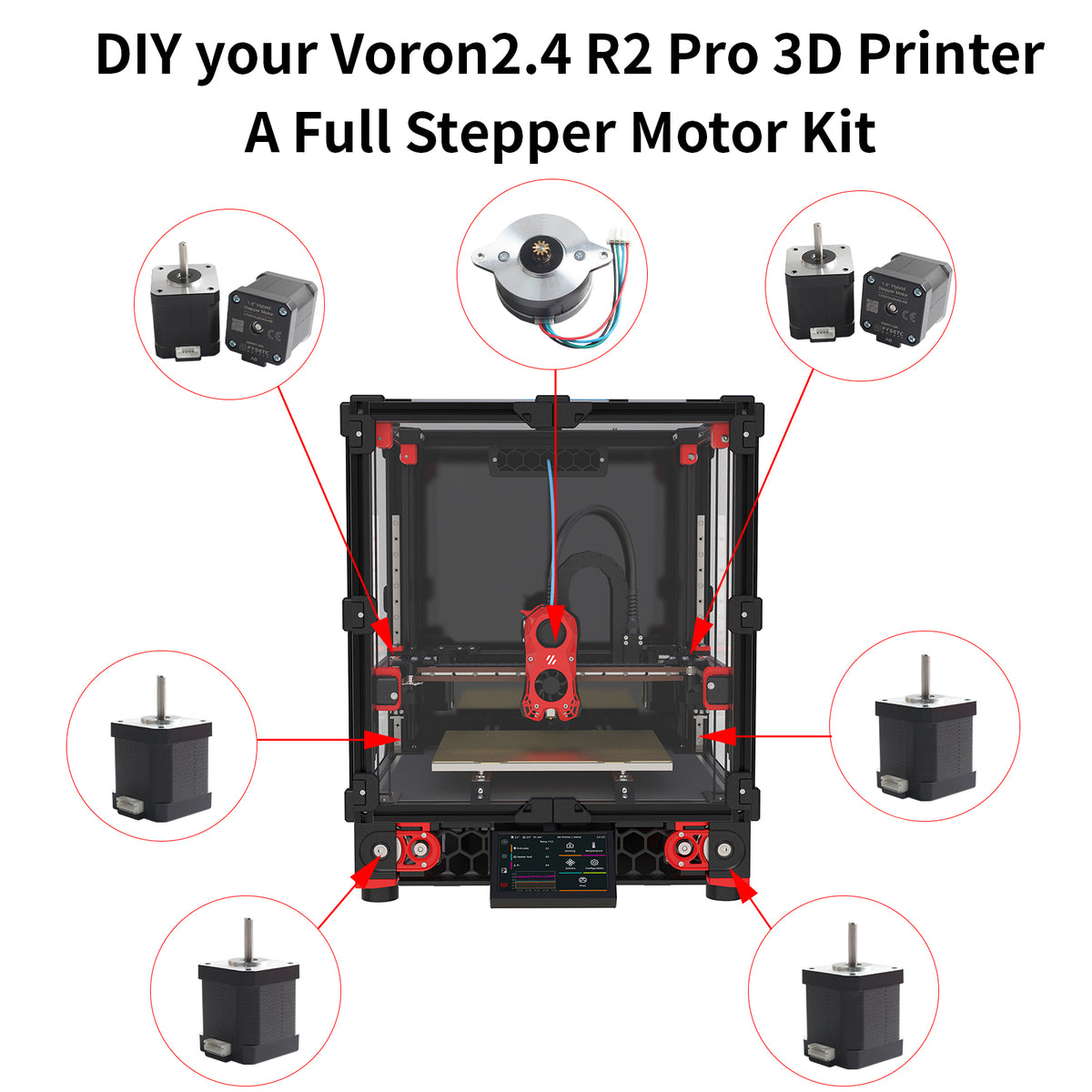 FYSETC 3D Printer Voron2.4 R2 Pro Stepper Motor Kit 3d Ptinter Motor High temperature resistance supports high-speed printing for VORON 2.4