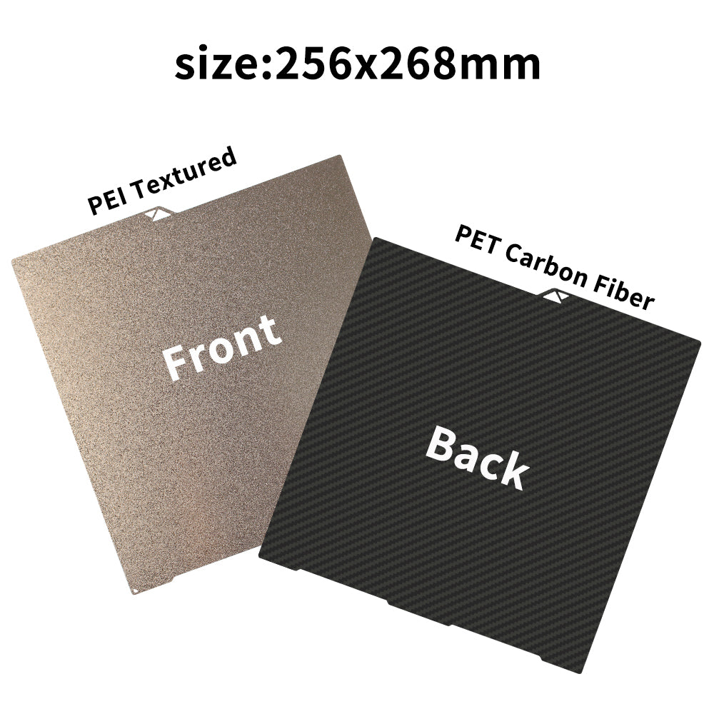 FYSETC Double Sided Textured PEI Build Plate 256X268MM PEI Sheet For Anycubic Kobra 3/Combo/ACE Pro Flexible Spring Steel Build Plate 3D Printer Accessories